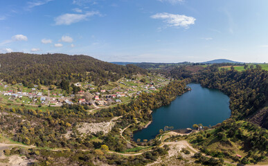 Canvas Print - View Over Derby in Tasmania Australia