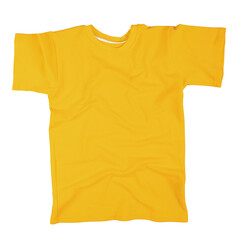 Wall Mural - T-shirt shirt blank yellow clothing textile isolated