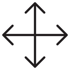 Wall Mural - four arrow outline style icon