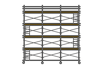 Wall Mural - Scaffolding construction flat line icon vector.