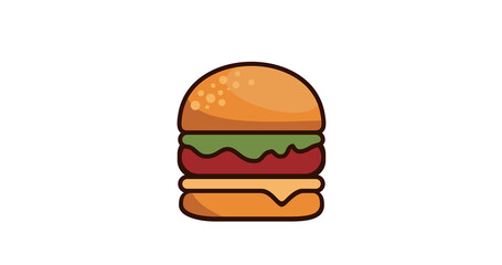 Wall Mural - burger food icon transparent png