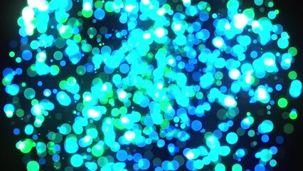 Poster - Glowing particles. Computer generated 3d render