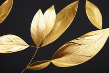 Gold Leaves Background