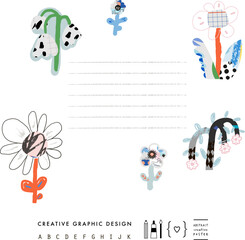 Wall Mural - Abstract floral creative background. Vector. 