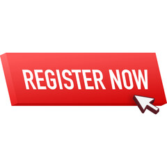 Aufkleber - modern register now button, great design for any purposes. banner vector. web banner. flat design.
