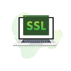 Poster - secure internet connection ssl icon. ssl safe guard. vector stock illustration