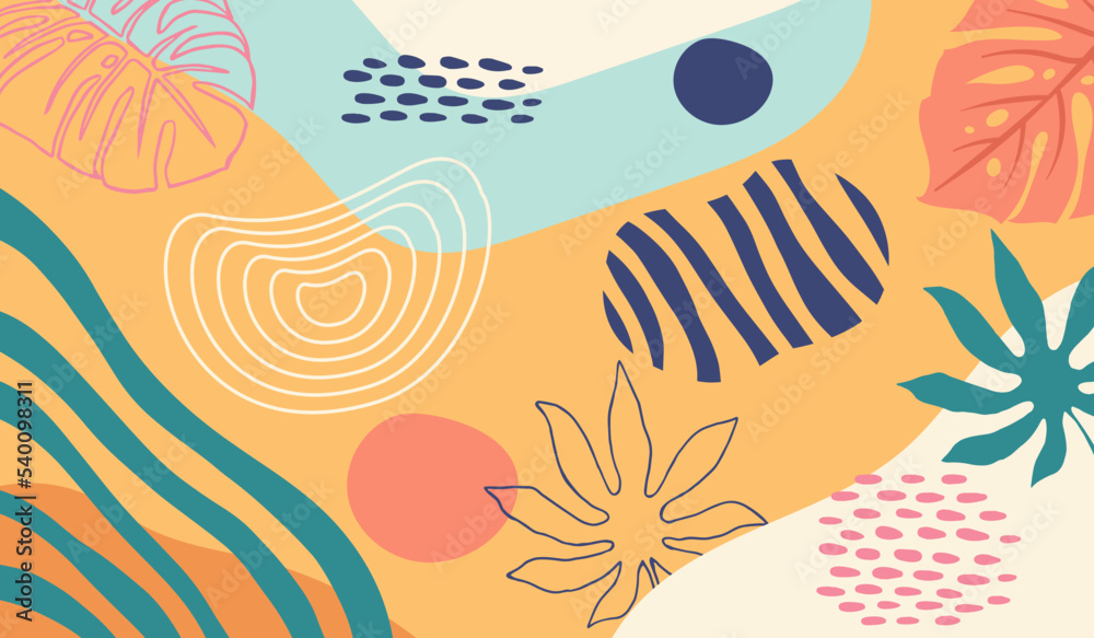 Hand drawn minimal background design Stock Vector | Adobe Stock