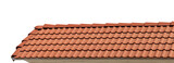 Fototapeta Góry - Roof tiles isolated on white background