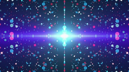 Poster - Particles and light. Computer generated 3d render