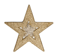 Wall Mural - shiny christmas star isolated on white