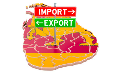 Poster - import and export in sri lanka concept, 3d rendering
