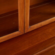 © Alene Photographs - Detail view of display cabinet, Mid-Century Modern, wooden walnut Credenza and Hutch.