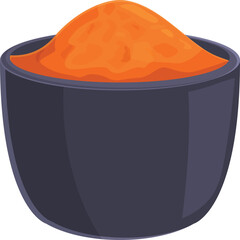 Poster - Powder food icon cartoon vector. Spice gincer. Curry turmeric