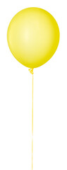 Wall Mural - Yellow air balloon on white background