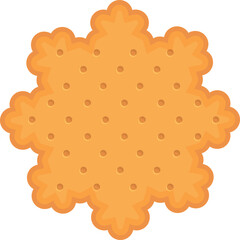 Poster - Snowflake cracker icon cartoon vector. Cookie food. Biscuit cake