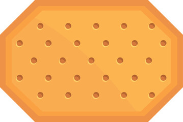 Poster - Sugar cracker icon cartoon vector. Cookie food. Square time