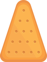 Poster - Triangle cracker icon cartoon vector. Cookie food. Vanilla sugar