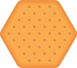 Poster - Hexagon cracker icon cartoon vector. Cookie food. Chip sweet