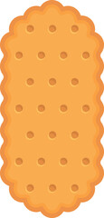 Poster - Salty biscuit icon cartoon vector. Cracker food. Cake snack