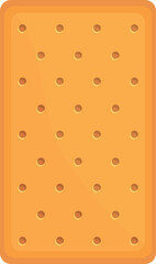 Poster - Cracker snack icon cartoon vector. Cookie food. Bakery shape