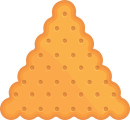 Poster - Pyramid cracker icon cartoon vector. Food cake. Salty shape