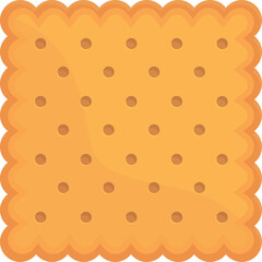 Poster - Square cracker icon cartoon vector. Cookie food. Sweet sugar