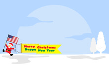 Merry Christmas And Happy New Year Background And Copy Space Area