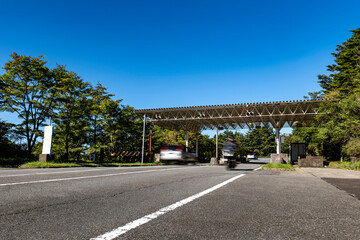 静岡県富士市にある表富士周遊道路（通称・愛称は富士山スカイライン）旧料金所跡
