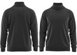 Sweater pullover knitted high neck  Long sleeve for man ( 3d rendered) Color Black