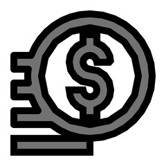 Poster - Dollar Coins Vector Icon