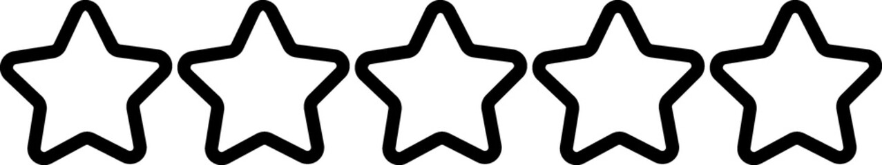 rating stars outline icon