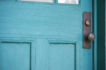 Wall Mural - blue wooden door