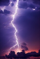 Wall Mural - sky and clouds with lightning.