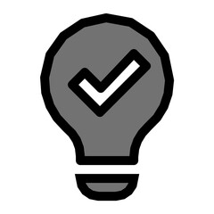 Sticker - Idea Checked Vector Icon