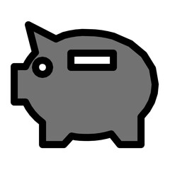 Sticker - Piggy Bank Vector Icon