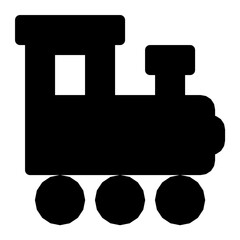 Canvas Print - Steam Engine Vector Icon