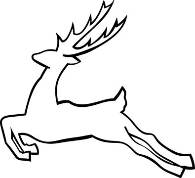 Isolated Christmas Reindeer Illustration