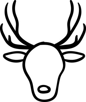 Isolated Christmas Reindeer Illustration