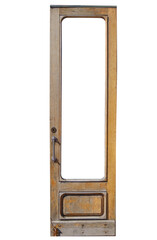 Poster - old wooden door isolated on white background