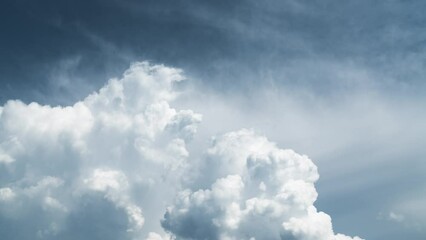 Wall Mural - time laps of blue sky and white clouds