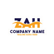 Letter ZAH logo design vector template, ZAH logo