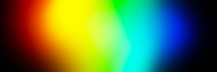Poster - Rainbow gradient texture for overlay background and photo filter. Light leak overlay film in landscape composition