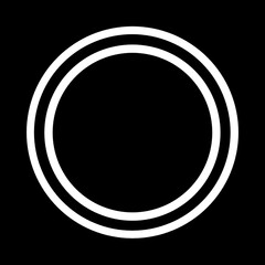 Sticker - black and white circle icon 