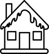 Christmas house, winter house Vector Icon which is suitable for commercial work and easily modify or edit it
