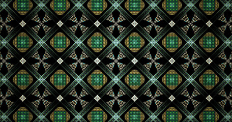Poster - Color Geometric pattern. Colorful ornamental graphic design. Mosaic ornaments.
