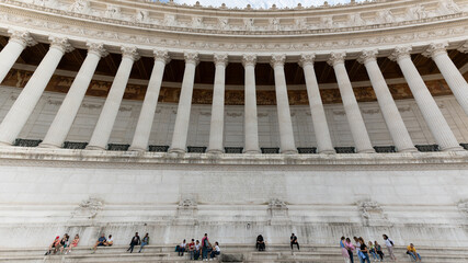 Wall Mural - The columns of Munument Vittorio Emanuele in Rome on October 2022