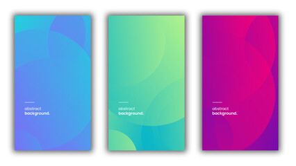 abstract colorful gradient social media post design template