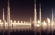 sheik Zayed grand mosque 3d illustration
