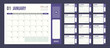 2023 calendar planner set for template corporate design week start on Sunday in color of the year.
