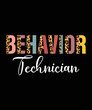 Behavior Technician Behavioral Tech RBT Therapist design T-Shirt